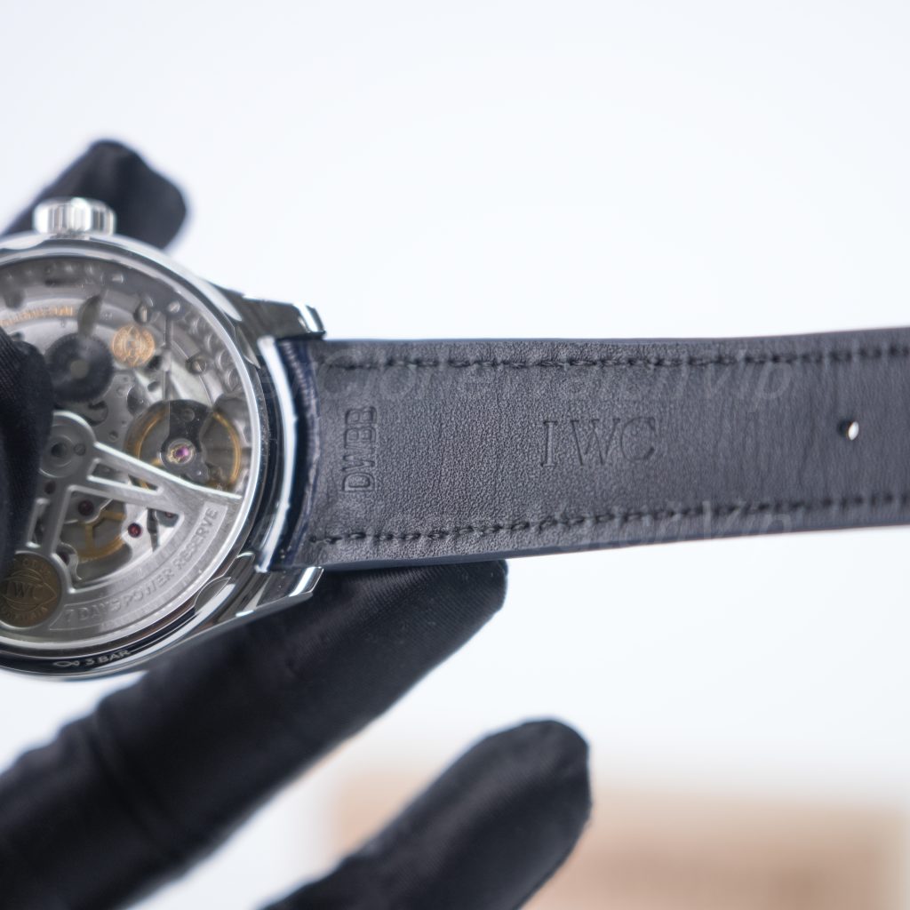 IWC Portugieser Automatic 7 Days Steel Model White Dial Blue Crocodile Leather Strap 42mm Replica Watches - 8-202-scaled