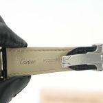 Cartier Drive de Cartier Steel Model Diamond Bezel Black Dial Black Alligator Leather Strap 40mm Replica Watches - 8-210-scaled