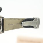 Cartier Drive de Cartier Steel Model Blue Dial Black Alligator Leather Strap 40mm Replica Watches - 8-223-scaled