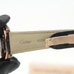Cartier Drive de Cartier Rose Gold Diamond Bezel White Dial Black Alligator Leather Strap 40mm Replica Watches - 8-224-scaled