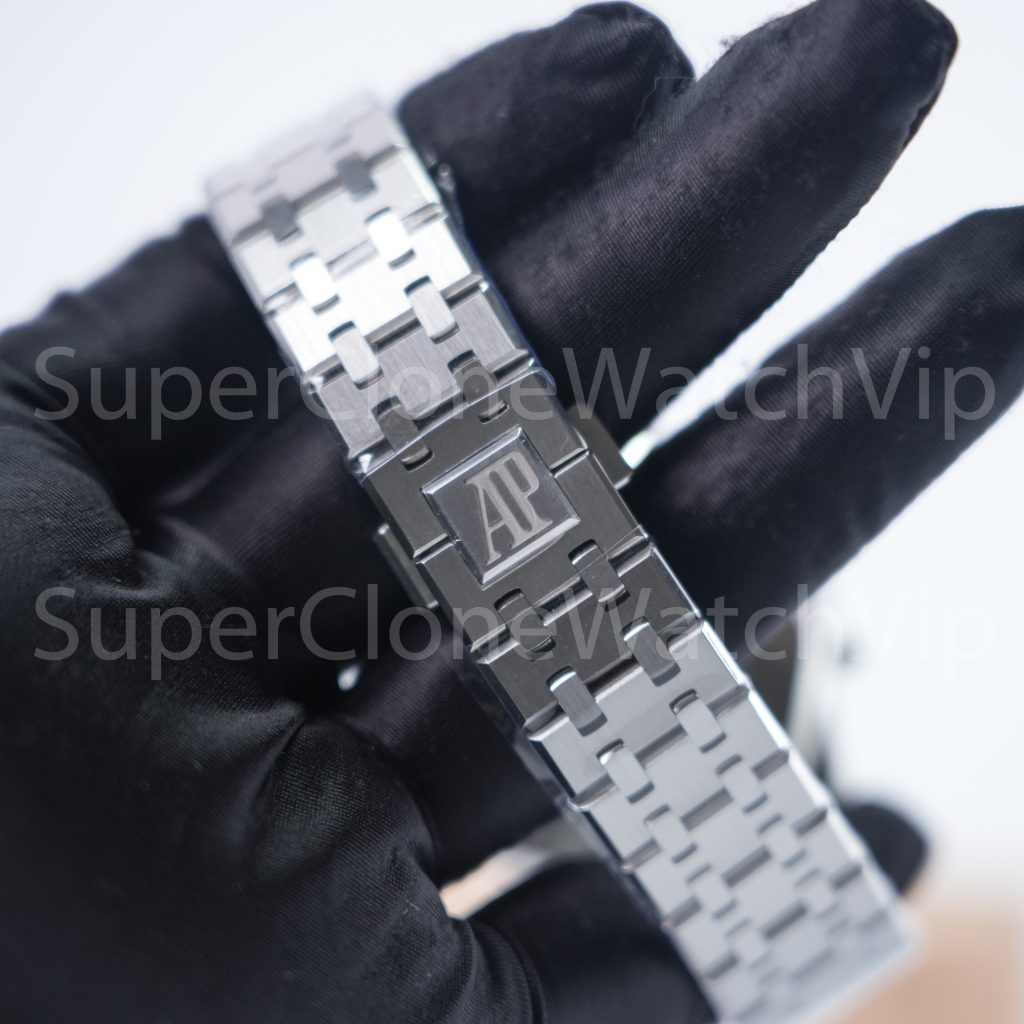 Audemars Piguet Royal Oak Chronograph 26315ST Steel Model Silver Grande Tapisserie Dial Blue Sub-dials Steel Bracelet 38mm Replica Watch - 8-226-scaled
