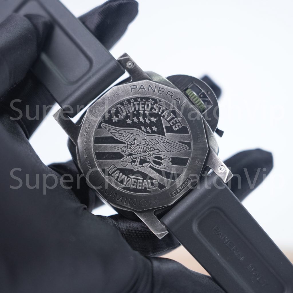 Panerai Luminor Marina Navy SEALs PAM01412 Brunito eSteel Grey-Black Gradient Dial Black Rubber Strap 44mm Replica Watches - 8-235-scaled