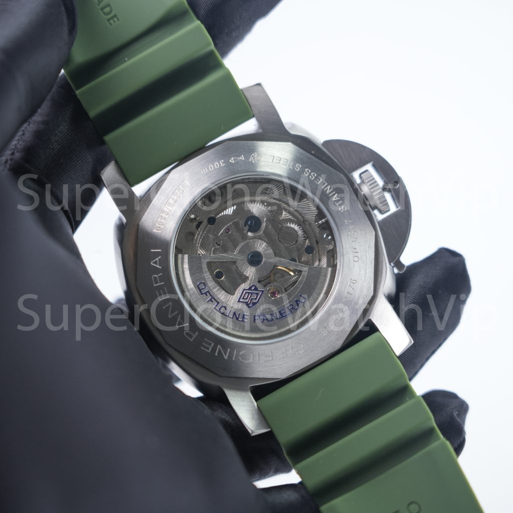 Panerai Submersible Verde Militare PAM01055 Steel Green Dial Green Rubber Strap 42mm Replica Watches - 8-242-scaled