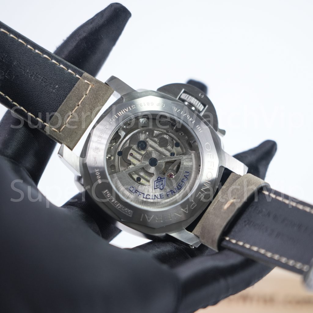 Panerai Luminor Marina PAM01314 Steel Model White Dial Brown Leather Strap 44mm Replica Watches - 8-244-scaled