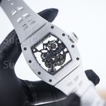 Richard Mille RM 055 Bubba Watson White Ceramic Skeleton Dial White Rubber Strap 49mm Replica Watch - 8-98-scaled