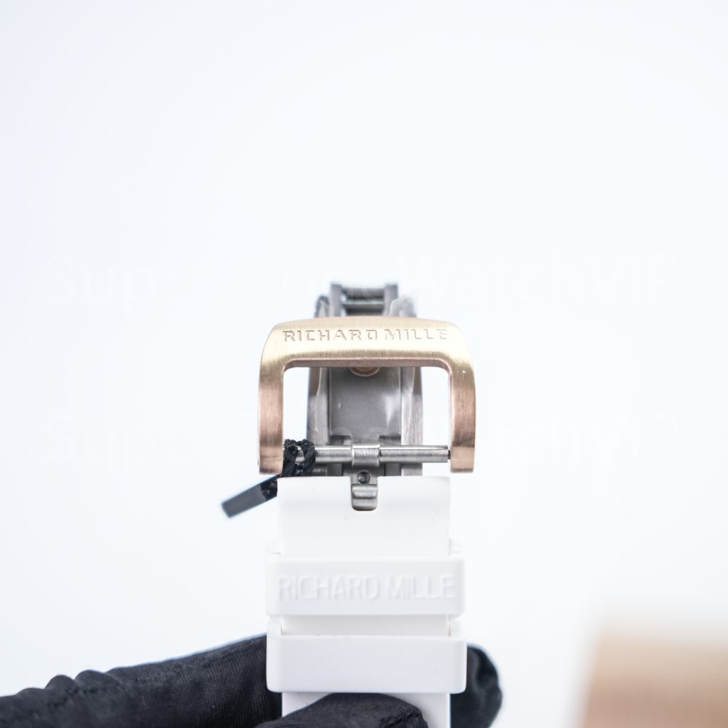 Richard Mille RM 07-03 Bonbon Steel Marshmallow Dial Steel Bezel White Rubber Strap 31mm Replica Watch - 9-150-scaled
