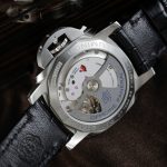 Panerai Luminor BiTempo PAM01367 Steel Model White Dial Black Alligator Leather Strap 44mm Replica Watches - 9-180