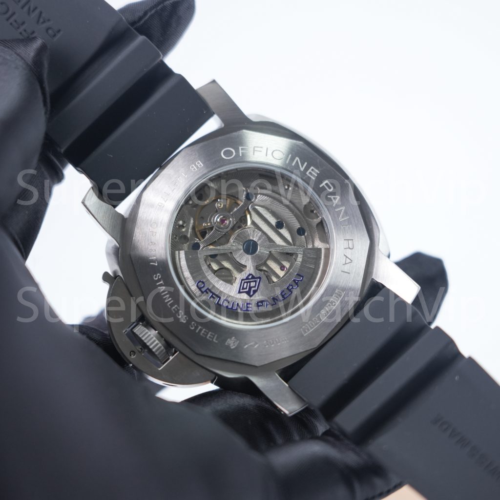 Panerai Submersible PAM00973 Steel Black Dial Brushed Steel Bezel Black Rubber Strap 42mm Replica Watches - 9-215-scaled