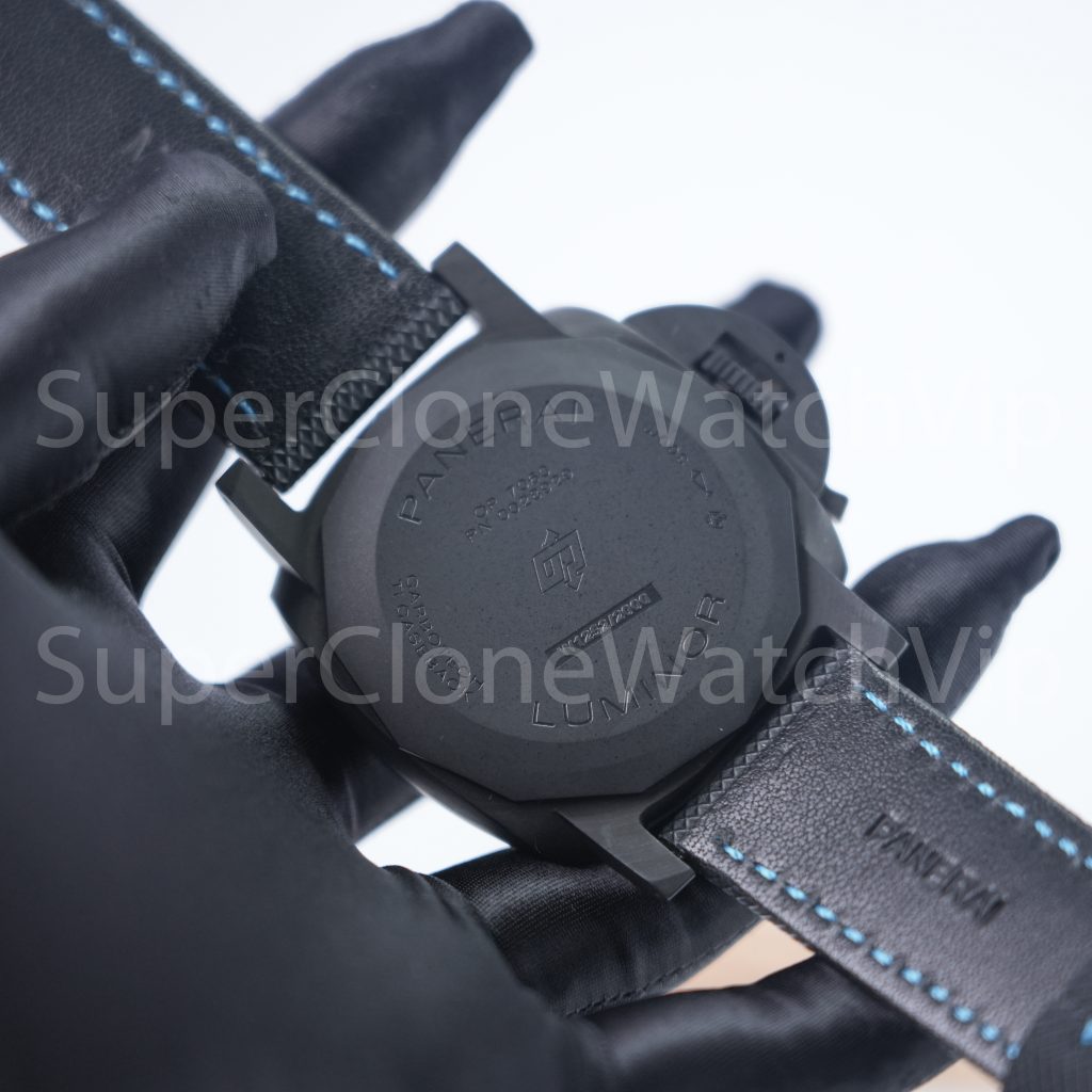 Panerai Luminor Marina PAM02661 Carbotech Black Dial Blue Lume Black Rubber Strap 44mm Replica Watches - 9-218-scaled