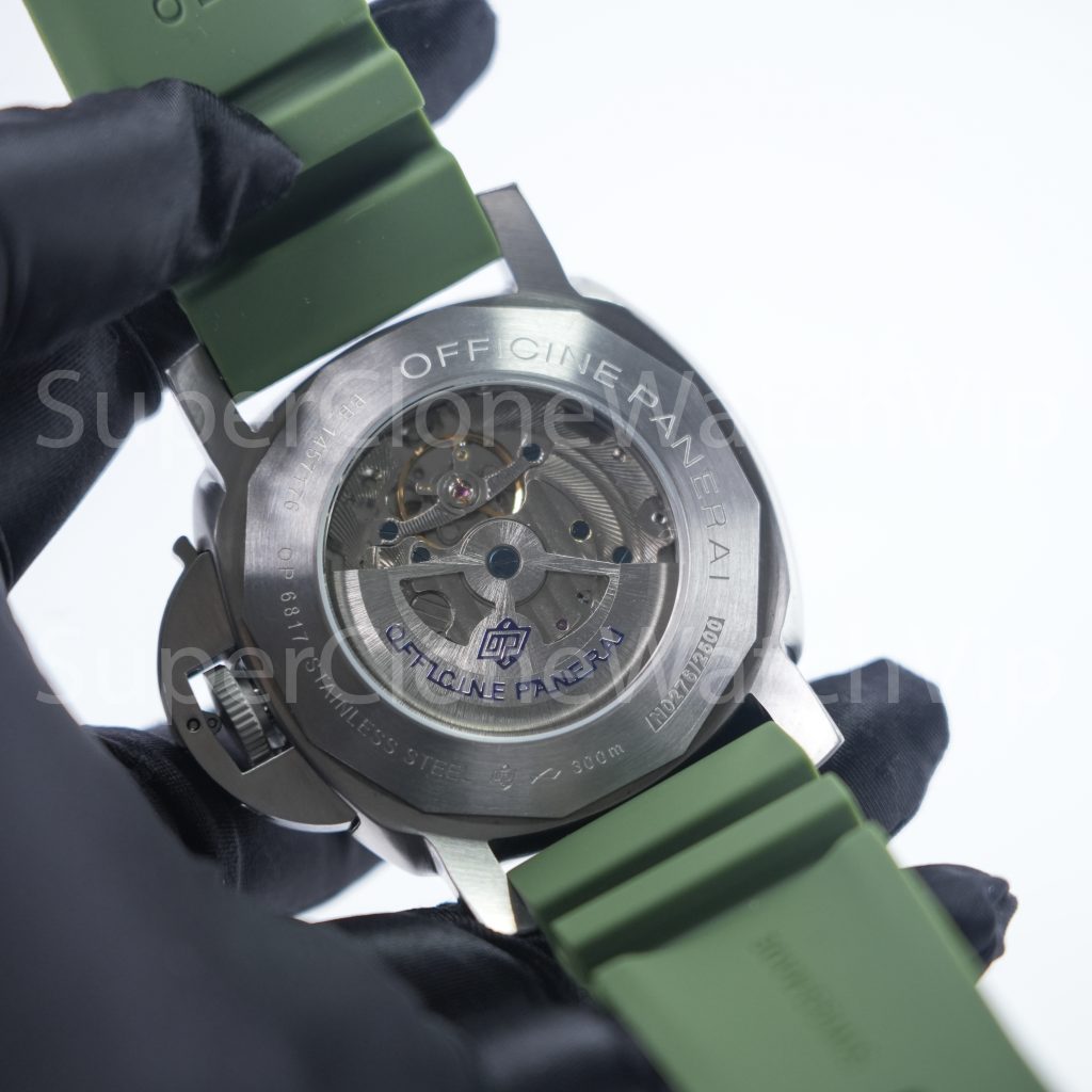 Panerai Submersible Verde Militare PAM01055 Steel Green Dial Green Rubber Strap 42mm Replica Watches - 9-223-scaled