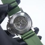 Panerai Submersible Verde Militare PAM01055 Steel Green Dial Green Rubber Strap 42mm Replica Watches - 9-223-scaled