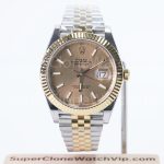 Rolex Datejust 126333 Two-Tone Yellow Gold Champagne Dial Fluted Bezel Jubilee Bracelet 41mm Replica Watches - 1-13-scaled
