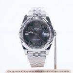 Rolex Datejust 126334 "Wimbledon" 904L Steel Slate Grey Dial Fluted Bezel Jubilee Bracelet 41mm Replica Watches - 1-14-scaled