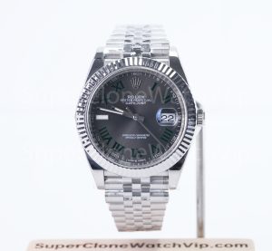 Rolex Datejust 126334 "Wimbledon" 904L Steel Slate Grey Dial Fluted Bezel Jubilee Bracelet 41mm Replica Watches - 1-14-scaled