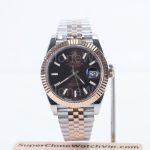 Rolex Datejust 126331 Two-Tone Rose Gold Chocolate Dial Fluted Bezel Jubilee Bracelet 41mm Replica Watches - 1-15-scaled