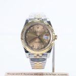 Rolex Datejust 41 126333 Two-Tone Yellow Gold Champagne Sunburst Diamond Dial Fluted Bezel Jubilee Bracelet 41mm Replica Watches - 1-16-scaled