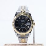 Rolex Datejust 126333 Two-Tone Yellow Gold Black Dial Fluted Bezel Jubilee Bracelet 41mm Replica Watches - 1-17-scaled