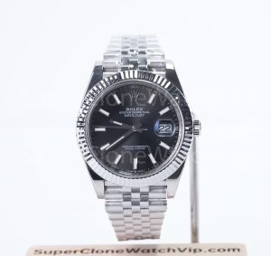 Rolex Datejust 126334 904L Steel Black Sunray Dial Fluted Bezel Jubilee Bracelet 41mm Replica Watches - 1-20-scaled
