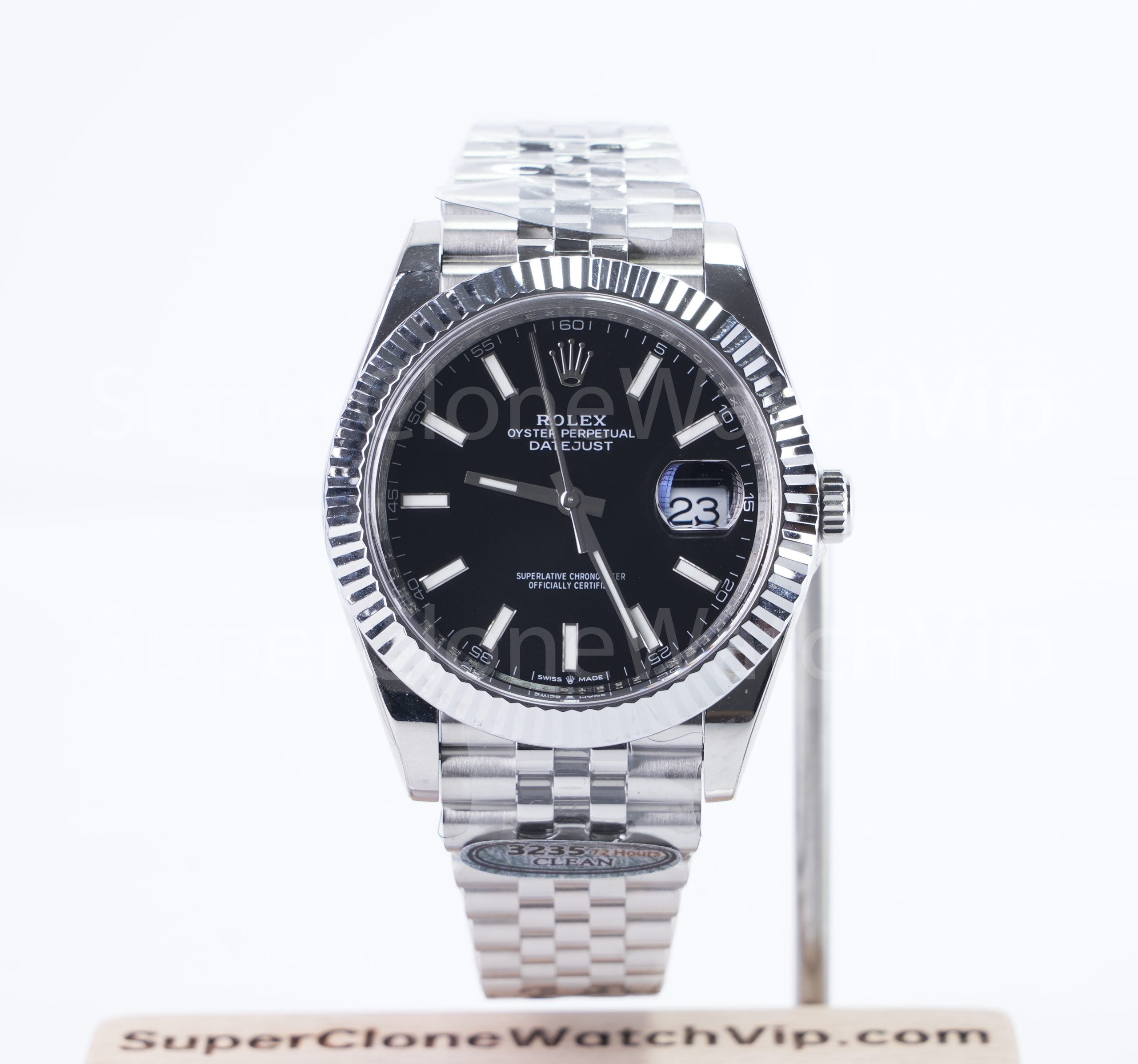 Rolex Datejust 126334 deep black dial fluted bezel Jubilee bracelet replica watches