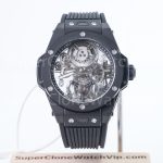 Hublot Big Bang 429.CX.0170.RX Black Ceramic Tourbillon Skeleton Dial Black Ceramic Bezel Black Rubber Strap 45mm Replica Watch - 1-3-scaled