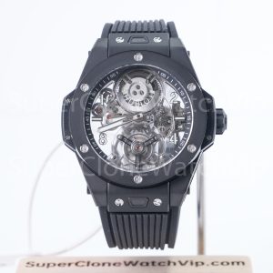 Hublot Big Bang 429.CX.0170.RX Black Ceramic Tourbillon Skeleton Dial Black Ceramic Bezel Black Rubber Strap 45mm Replica Watch - 1-3-scaled
