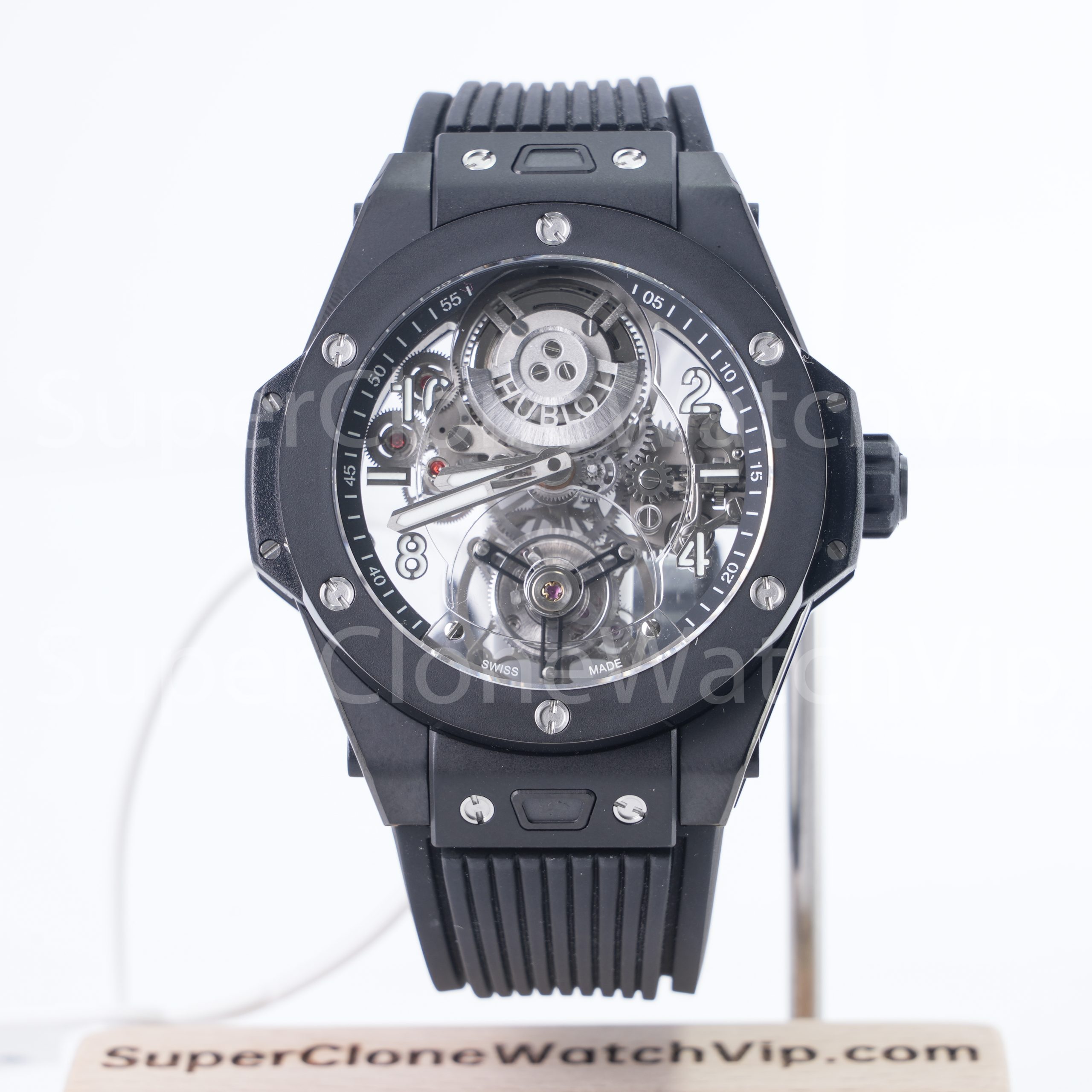 Hublot Big Bang black ceramic skeleton replica watch product photo
