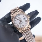 Rolex Day-Date 40 228235 18K Rose Gold White Dial Roman Numerals Fluted Bezel President Bracelet 40mm Replica Watches - 2-11-scaled