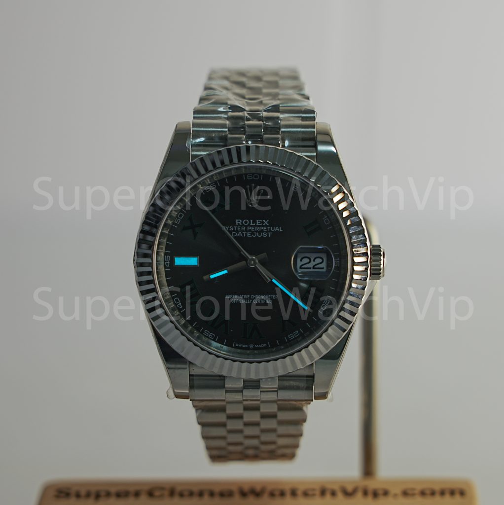 Rolex Datejust 126334 "Wimbledon" 904L Steel Slate Grey Dial Fluted Bezel Jubilee Bracelet 41mm Replica Watches - 2-14-scaled