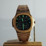 Patek Philippe Nautilus 5712/1R Rose Gold Black Dial Rose Gold Bezel Rose Gold Bracelet 40mm Replica Watch - 2-scaled