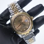 Rolex Datejust 41 126333 Two-Tone Yellow Gold Champagne Sunburst Diamond Dial Fluted Bezel Jubilee Bracelet 41mm Replica Watches - 2-16-scaled