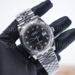 Rolex Datejust 41 126334 904L Steel Black Diamond Dial Fluted Bezel Jubilee Bracelet 41mm Replica Watches - 2-18-scaled