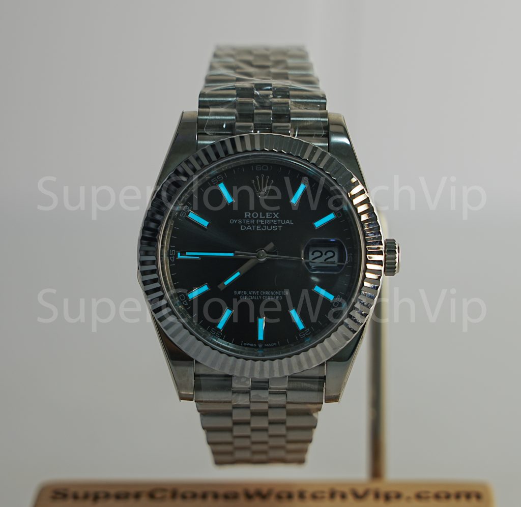 Rolex Datejust 126334 904L Steel Black Sunray Dial Fluted Bezel Jubilee Bracelet 41mm Replica Watches - 2-20-scaled
