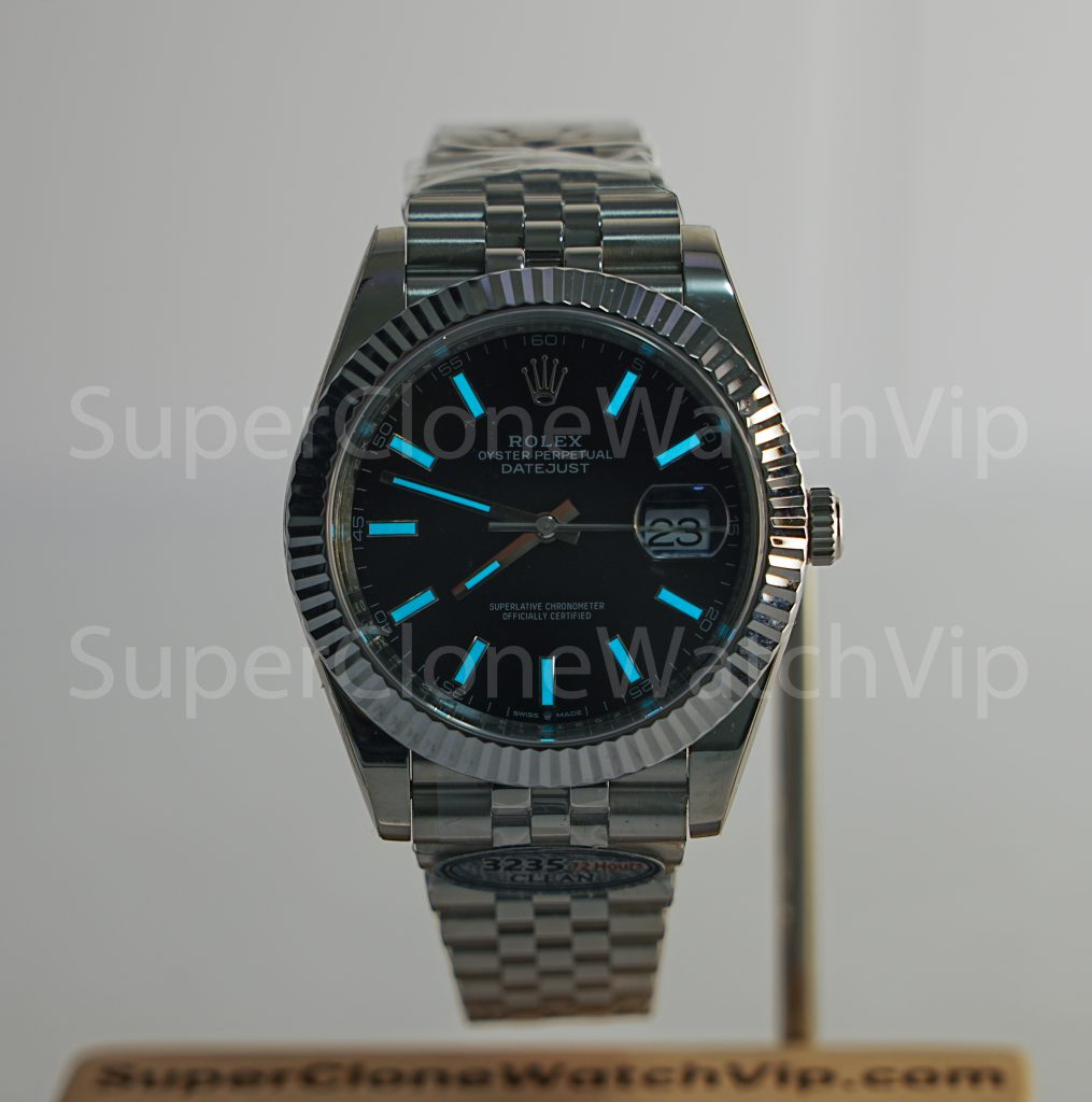 Rolex Datejust 126334 904L Steel Deep Black Dial Fluted Bezel Jubilee Bracelet 41mm Replica Watches - 2-25-scaled