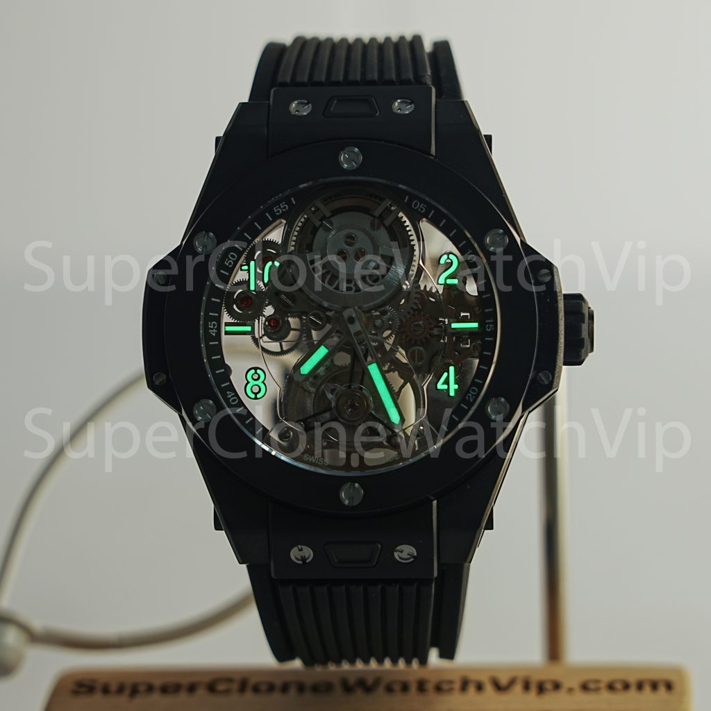 Hublot Big Bang 429.CX.0170.RX Black Ceramic Tourbillon Skeleton Dial Black Ceramic Bezel Black Rubber Strap 45mm Replica Watch - 2-3-scaled