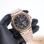 Patek Philippe Nautilus 5712/1R Rose Gold Black Dial Rose Gold Bezel Rose Gold Bracelet 40mm Replica Watch - 3-scaled