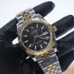 Rolex Datejust 126333 Two-Tone Yellow Gold Black Dial Fluted Bezel Jubilee Bracelet 41mm Replica Watches - 3-18-scaled