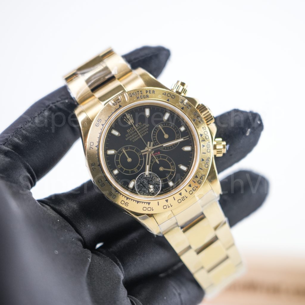 Rolex Daytona 116508 Yellow Gold Black Dial Yellow Gold Bezel Yellow Gold Bracelet 40mm Replica Watch - 3-2-scaled
