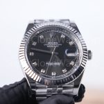Rolex Datejust 41 126334 904L Steel Slate Grey Diamond Dial Fluted Bezel Jubilee Bracelet 41mm Replica Watches - 3-20-scaled