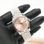 Rolex Datejust Two-Tone Rose Gold Fluted Bezel Pink Sunray Dial Jubilee Bracelet 31mm Replica Watches - 3-24-scaled