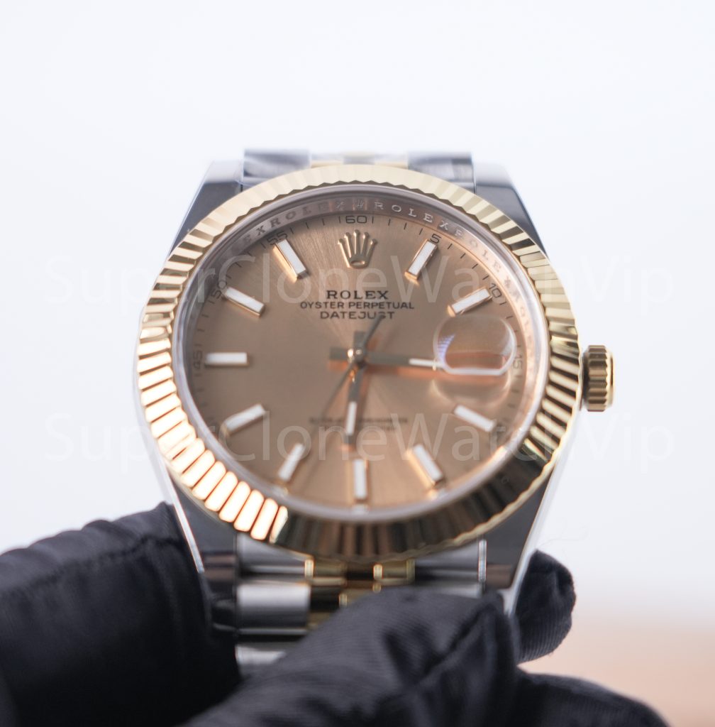 Rolex Datejust 126333 Two-Tone Yellow Gold Champagne Dial Fluted Bezel Jubilee Bracelet 41mm Replica Watches - 4-13-scaled