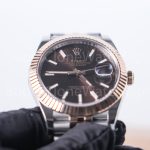 Rolex Datejust 126331 Two-Tone Rose Gold Chocolate Dial Fluted Bezel Jubilee Bracelet 41mm Replica Watches - 4-15-scaled