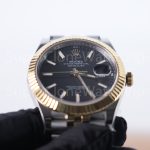 Rolex Datejust 126333 Two-Tone Yellow Gold Black Dial Fluted Bezel Jubilee Bracelet 41mm Replica Watches - 4-17-scaled