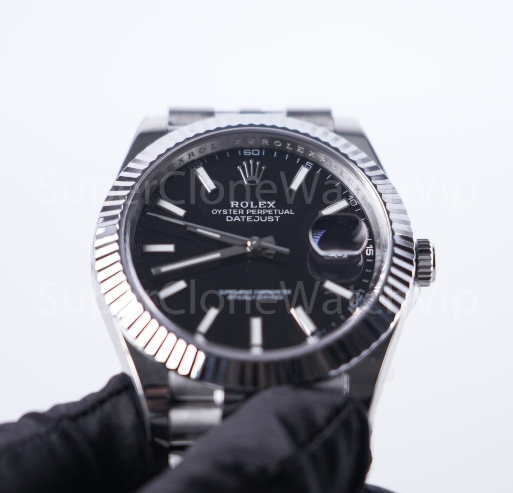 Rolex Datejust 126334 904L Steel Deep Black Dial Fluted Bezel Jubilee Bracelet 41mm Replica Watches - 4-25-scaled