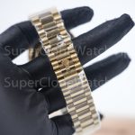 Rolex Day-Date 40 228238 18K Yellow Gold Green Dial Roman Numerals Fluted Bezel President Bracelet 40mm Replica Watches - 5-4-scaled