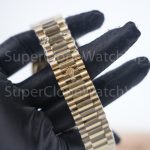 Rolex Day-Date 40 228238 18K Yellow Gold Silver Sunray Dial Roman Numerals Fluted Bezel President Bracelet 40mm Replica Watches - 5-5-scaled