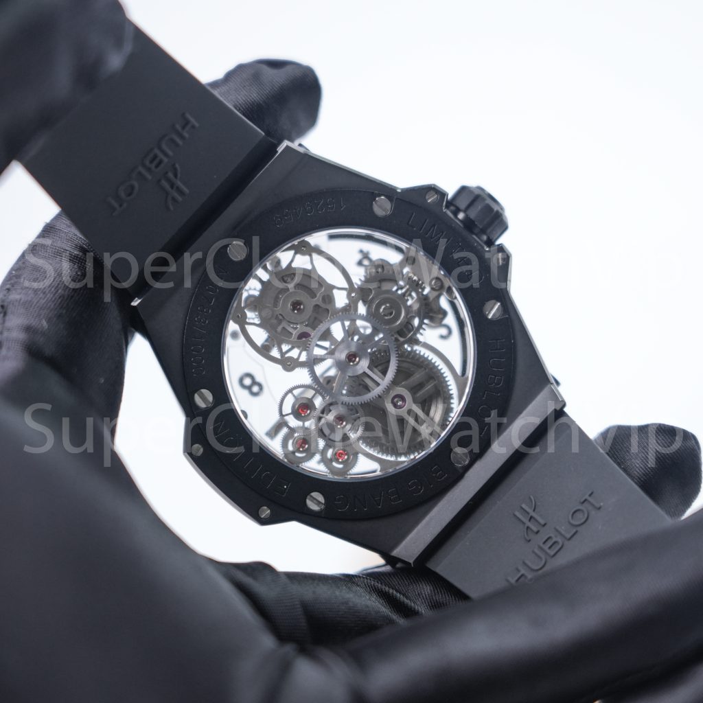 Hublot Big Bang 429.CX.0170.RX Black Ceramic Tourbillon Skeleton Dial Black Ceramic Bezel Black Rubber Strap 45mm Replica Watch - 7-3-scaled