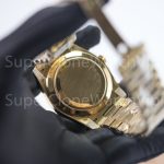 Rolex Day-Date 40 228238 18K Yellow Gold Green Dial Roman Numerals Fluted Bezel President Bracelet 40mm Replica Watches - 7-4-scaled