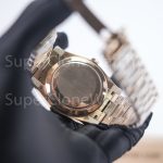 Rolex Day-Date 40 228235 18K Rose Gold Chocolate Sunray Dial Roman Numerals Fluted Bezel President Bracelet 40mm Replica Watches - 7-9-scaled