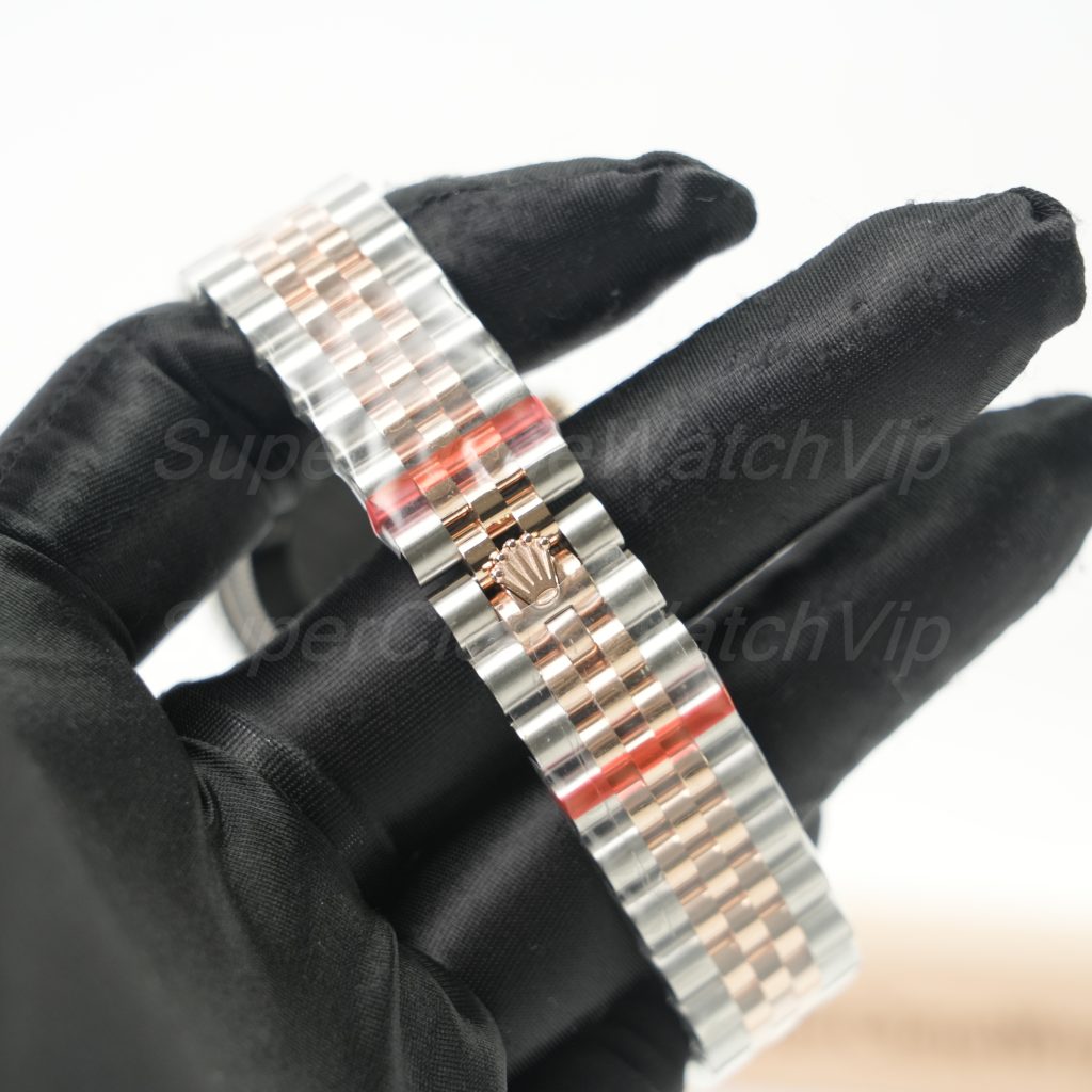 Rolex Datejust Two-Tone Rose Gold Fluted Bezel Pink Sunray Dial Jubilee Bracelet 31mm Replica Watches - 8-22-scaled